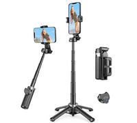 Victiv Soporte para teléfono móvil, trípode 3 en 1 para selfie con mando a distancia, trípode muy portátil para smartphone para iPhone/Samsung/Android, trípode extensible, soporte para teléfono móvil