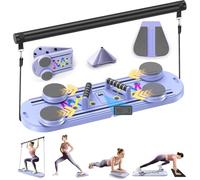 Victoam Pilates Board - Pilates Reformer Set, 6 en 1 Pilates Boards para el entrenamiento en casa, máquina reformadora de pilates portátil y plegable, tabla de pilates multifuncional para mujeres