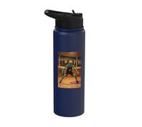 VICTOR ALIEN ENTRENA BALONCESTO EN EL GIMNASIO Stainless Steel Insulated Water Bottle