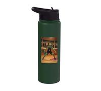 VICTOR ALIEN ENTRENA BALONCESTO EN EL GIMNASIO Stainless Steel Insulated Water Bottle