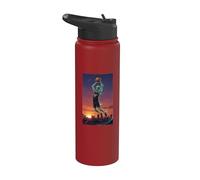 VICTOR ALIEN HACE UN MATE DE BALONCESTO SOBRE LA CIUDAD Stainless Steel Insulated Water Bottle