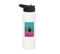 VICTOR ALIEN UN DÍA MARAVILLOSO EN LA CANCHA DE BALONCESTO Stainless Steel Insulated Water Bottle
