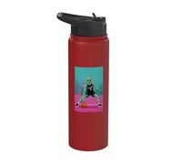 VICTOR ALIEN UN DÍA MARAVILLOSO EN LA CANCHA DE BALONCESTO Stainless Steel Insulated Water Bottle