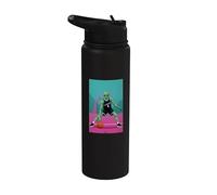 VICTOR ALIEN UN DÍA MARAVILLOSO EN LA CANCHA DE BALONCESTO Stainless Steel Insulated Water Bottle