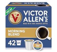 Victor Allen 's Coffee Decaf Morning Blend, Light Roast, 42 Count, Single Serve Coffee Pods for Keurig K-Cup Brewers