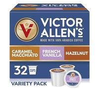 Víctor Allen 's Coffee Variety Pack (French Vanilla Flavored, Caramel Macchiato, Hazelnut), 32 Count, Single Serve Coffee Pods for Keurig K-Cup Brewers