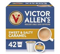 Victor Allen's Coffee Capuchino caramelo dulce y salado, café saborizado, paquete de 42 cápsulas de café de una sola porción para cafeteras Keurig K-Cup