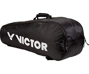VICTOR Bolsa Doble para Raquetas, bádminton, Tenis, Squash, Color Negro