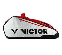 VICTOR Bolsa para Raqueta de Tenis Unisex para Adultos, Color Rojo y Blanco, Talla única