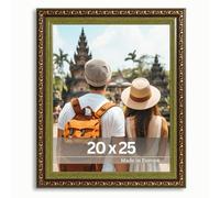 VictoR Chagall - Marco de fotos antiguo artístico en marrón y verde (20 x 25 cm), estilo vintage y barroco, apto para certificados