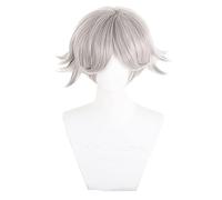 Victor Grantz Cosplay Peluca Game Identity V Postman gris plata corta resistente al calor pelucas de pelo sintético