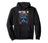 Victor Idaho - Gato con gafas de sol y diseño de flores Sudadera con Capucha