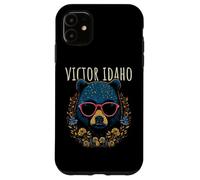 Victor Idaho - Oso con gafas, diseño de flores Carcasa para iPhone 11