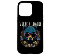 Victor Idaho - Oso con gafas, diseño de flores Carcasa para iPhone 15 Pro Max
