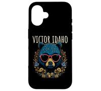 Victor Idaho - Oso con gafas, diseño de flores Carcasa para iPhone 16