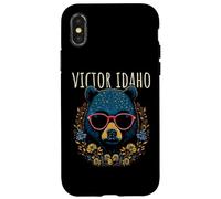 Victor Idaho - Oso con gafas, diseño de flores Carcasa para iPhone X/XS