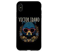 Victor Idaho - Oso con gafas, diseño de flores Carcasa para iPhone XS Max