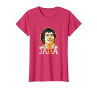 Victor Jara - Venceremos - Aspecto Vintage Camiseta, Mujer, Rojo Jaspeado, M