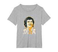 Victor Jara - Venceremos - Aspecto Vintage Camiseta, Mujer Tallas Grandes, Gris Jaspeado, 3XL Grande