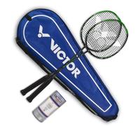 VICTOR Juego de bádminton Ultramate 7 - 2 Raquetas de bádminton Ultramate 7, 3 transbordadores de Nailon 1000, 1 Bolsa térmica