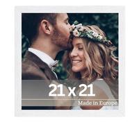 VictoR Klee - Marco de fotos estilo Shabby Chic (21 x 21 cm, madera), color blanco envejecido