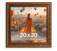 VictoR Marco de fotos antiguo artístico "Chagall" en marrón y dorado, 20 x 20 cm, decorativo, vintage, adecuado para certificados, cuadrado, barroco