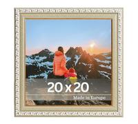 VictoR marco de fotos antiguo - artístico marco de fotos "Chagall" en beige dorado - 20x20 cm marco de fotos decorativo vintage - adecuado para certificados - marco de fotos cuadrado - marco de fotos