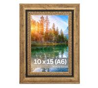 Victor Marco de Fotos Boho Oro 10x15 cm - Acrílico Irrompible - Moldura: 30x16 mm - Estilo Vintage Casa de Campo - Marco Decorativo Extraordinario - Ideal para Fotos y Decoración.