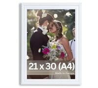 Victor Marcos de Fotos Chagall Blanco - 21x30 cm (A4) - Deco Vintage 20x30 - Adecuado Para Certificados - Marco Blanco A4 - Barroco