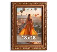 Victor Marcos de Fotos Chagall Oro Marron - 13x18 cm - Deco Vintage - Adecuado Para Certificados - Marco Marron 13x18 - Barroco