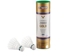 VICTOR Nylon Federball Shuttle 2000 6 unidades, Multicolor (Blanco/Verde)