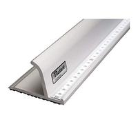 Victor Regla de corte profesional de aluminio 31 cm con borde protector para los dedos y alfombrilla antideslizante - Regla precisa para cortar