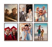 VictoR Set de marcos de fotos Klee 6 piezas 30x40 cm en marrón - set de marcos de fotos modernos y sencillos de madera 30x40 - Marcos de fotos marrón A3