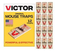 Victor- Trampa para Ratones con Pedal de Metal M150-12 de Madera FSC de Origen sostenible (12 trampas)