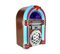 Victor VDTJ-1550 Broadway - Altavoz Bluetooth de Escritorio con Radio FM, iluminación LED Multicolor y Entrada Auxiliar, transmisión de música de Estilo Retro e iluminación Ambiental