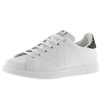 Victoria 1125104-KIDS Baloncesto Bajo Tenis Cuero y Tacón Lentejuelas & Logo Cortado Baloncesto Bajo Niña, Musgo, 39 EU Étroit