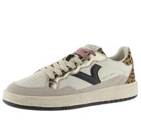 victoria 1985 Basket Smash Piel & Piezas Animal Print & Metalizadas & Logotipo Retro 8806114 para Mujer Crema 38