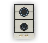 Victoria 30cm Placa de gas 2 Fuegos Crema