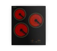 Victoria 45cm Placa Vitrocerámica 3 Fuegos Negro