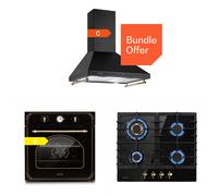 Victoria 60 Triple Set Gas | Placa de gas | Horno | Campana extractora