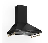 Victoria 630m³/h 60cm Campana Extractora de Pared Retrò Negro