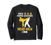 Victoria a la cabeza de Rock Paper Scissors - Taekwondo Karate Manga Larga
