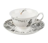 Victoria & Albert Alicia en el País de las Maravillas Taza de Té y Plato, 210ml (7 fl oz), Blanco
