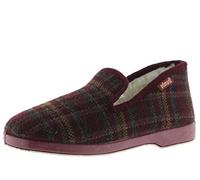 victoria Alpargata WAMBA Confortable Zapatilla DE CASA Textil Cuadros H/Torcido 202001-WOMEN para Mujer Burdeos 37