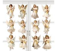 Victoria Angel Christmas Tree Ornaments | Wooden Ornamen Victorian Memorial | Wooden Ornament Set Christmas Tree Angel Memory Ornament Home Living Room Wall Window Door Fireplace Mantel Porch Patio Yard