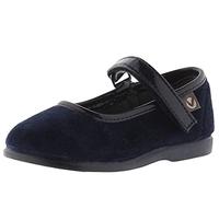 victoria Bailarinas Alba Terciopelo & Tira Adherente & Suela Al Tono 102752 para Niñas Marino 18