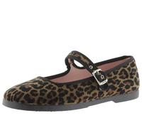 victoria Bailarinas Gong Fu Terciopelo Animal Print & Ribete Al Tono & Hebilla 1080117 para Mujer Leopardo 40