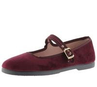 victoria Bailarinas Gong Fu Terciopelo & Ribete Al Tono & Hebilla 1080111 para Mujer Burdeos 36