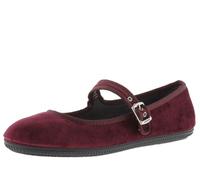 victoria Bailarinas Oda Terciopelo & Ribete Al Tono & Hebilla 104913 para Niñas Burdeos 32