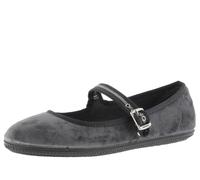 victoria Bailarinas Oda Terciopelo & Ribete Al Tono & Hebilla 104913 para Niñas Gris 32